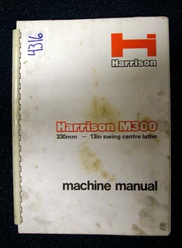Harrison Machine Manual M300 330mm-13in Swing Center (Inv.16431)