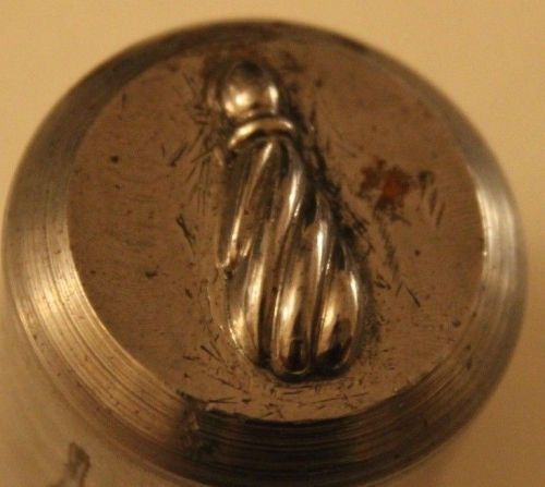 Vintage Jewelry Master Hob Ornate Ribbed Tear Drop Stamping Tool Hub Die