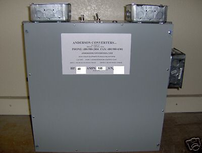 New!! 40  hp rotary 3 phase anderson converter panel heavy duty for sale