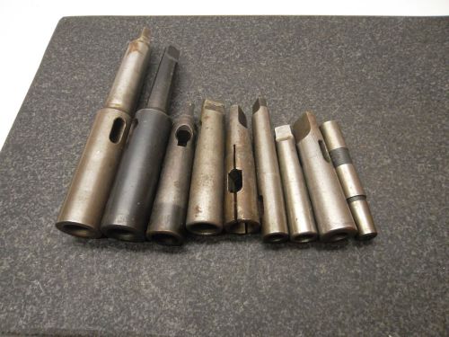 NICE  LOT OF MORSE TAPER DRILL SLEEVES ADAPTERS
