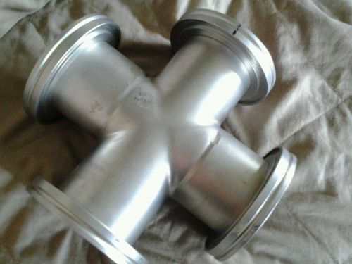 Stainless steel vacuum  4-way out dia. 3 3/4&#034; , inside dia. 2 3/8&#034;