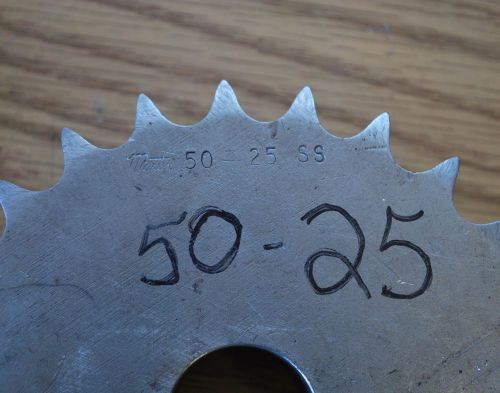 Martin 5025SSX118 Stainless Steel Sprocket 1 1/8&#034; Bore with 1/4&#034; keyway - NEW