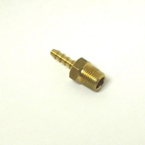 Hose barb for 3/16&#034; id hose x 1/8&#034; male npt hex body brass fuel fitting &lt;q-hb002 for sale