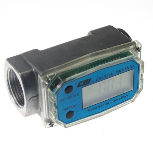 Qty.1  flow meter 1&#034; turbine aluminum material npt contact 5-50gpm (18.9-190lpm) for sale