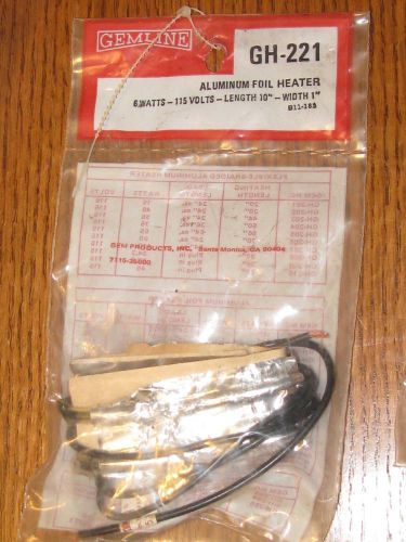 Gemline gh-221 aluminum foil heater 6w 115 volt for sale