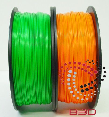 1.75 mm Filament 4 3D Printer. PLA ORANGE &amp; GREEN 4 Repraper, Reprap, MakerBot