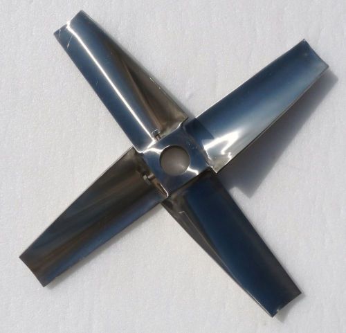 New 316 stainless steel 4-blade propeller mixer stirrer 22&#034; diameter 1.75&#034; bore for sale