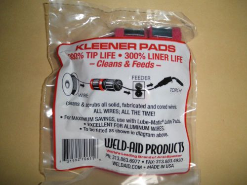 Weld-Aid Lube-Matic Mig Wire Red Kleener Pads - 6/bag - 007061