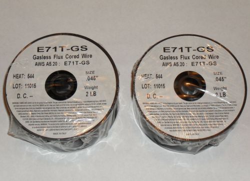 .045 e71t-gs flux cored welding wire - 4 pounds (2x2lbs) for sale