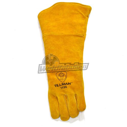 Tillman 1155LL Cowhide Stick Welding Glove Pad/Insul. Brown 20&#034; Large, Left Hand