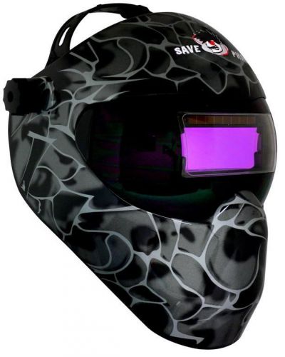 SavePhace Gen X Black with Smoke Graphic Shade 10 ADF Welding Helmet
