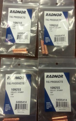 Radnor Stubby Collets 1/8&#034; 10N25S (4 packages of 2 each total 8) 64005414