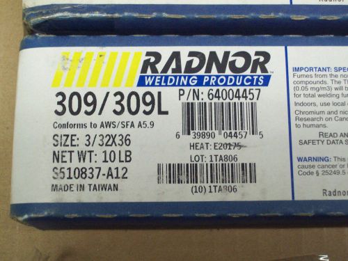 Radnor By Mckay 64004457 3/32&#034;x36&#034; Stainless Steel TIG Welding Rods 10lbs