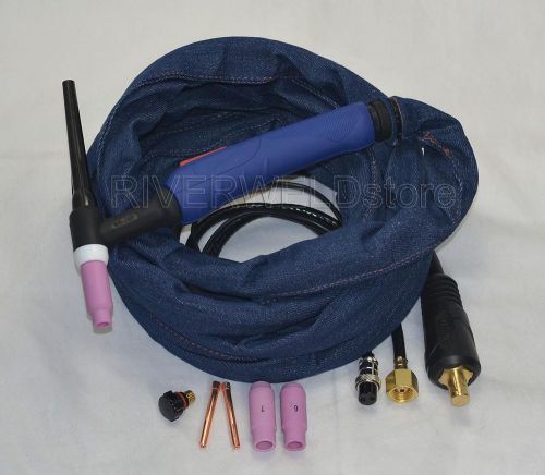Wp-26f-12r 12&#039; 3.8 meter 200amp air-cooled tig welding torch flexible head body for sale