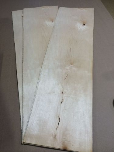 Wood Veneer Rustic Birch 10x44 20pcs total Raw Veneer  &#034;EXOTIC&#034; Bir3 11-6