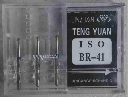 1 box dental high speed diamond burs tooth drill new br-41 for sale