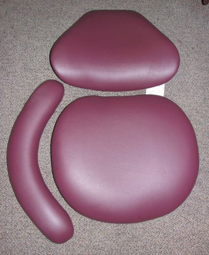 New Kavo Environment &#034;Berry&#034; UltraLeather Dental Assistant&#039;s Stool Upholstery