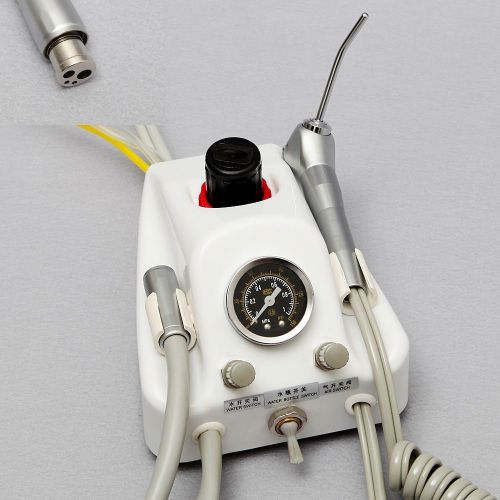 NEW Portable Dental Turbine Unit With Compressor Handpiece Air WITH Water bottle