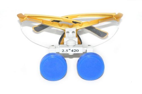 Yellow brand new 2.5x 420mm dentist dental surgical medical binocular loupes-ce for sale