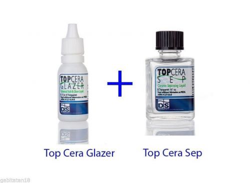 2 pcs 0f DENTAL Lab Ceramic Product -TOP CERA GLAZER + Top Cera Sep