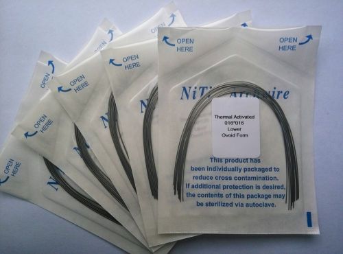 NEW 30 Packs Dental Thermal Activated Niti Rectangular Orthodontics Arch Wires