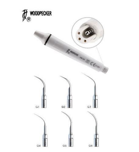 Woodpecker EMS Dental Ultrasonic scaler Handpiece+Scaling Tips G1,G2,G3,G4,G5,G6
