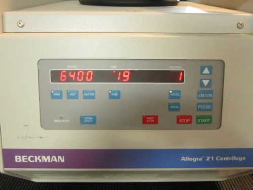 Beckman Allegra 21 Centrifuge Cat No 367574 Benchtop Centrifuge