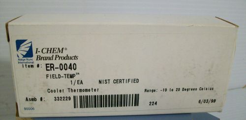 Thermo Fisher I-Chem ER-0040 Field-Temp Cooler Thermometer