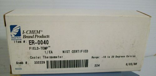 Thermo fisher i-chem er-0040 field-temp cooler thermometer for sale