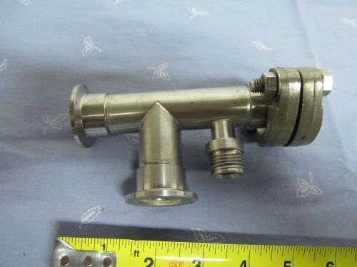 High vacuum kf manifold tee t fitting as is bin#55r-09 for sale