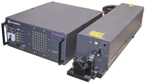 Coherent entcii-647-md enterprise ii krypton ion laser head w/power supply for sale