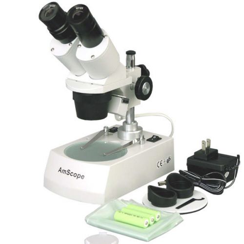 Cordless LED Stereo Microscope 20X-30X-40X-60X