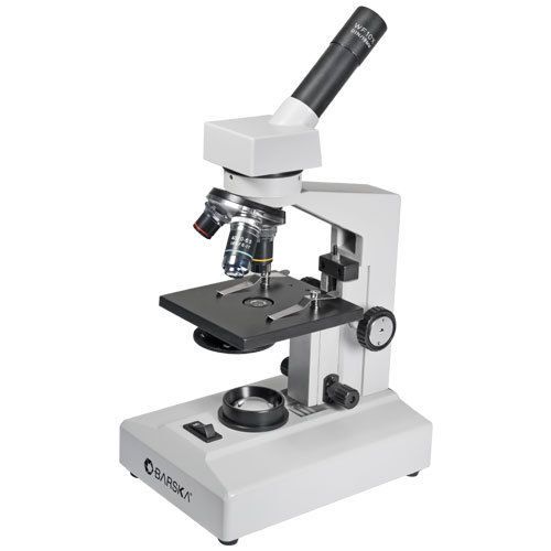 Barska 40x 100X 400X Light Compound Microscope with Head Rotates 360°, AY11238