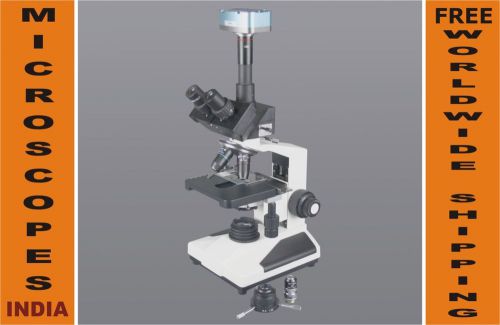 Research quality brightfield darkfield trinocular led microscope w 1.3mp camera for sale
