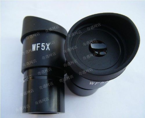 A Pair WF5X/20mm Microscope Wide Angle Eyepiece Optical Lens with Mounting 30mm