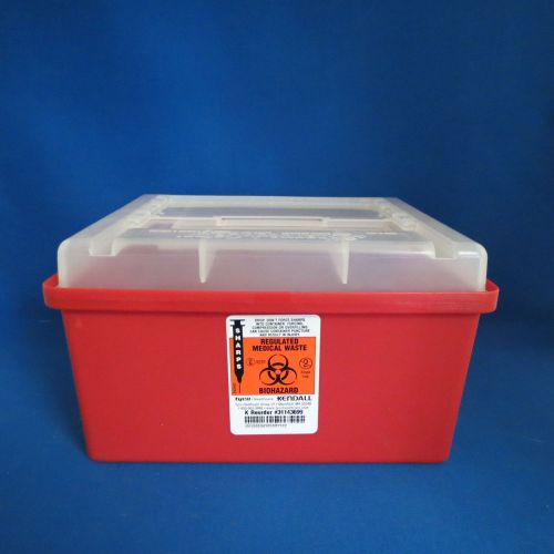 4 Kendall Sharps-A-Gator Disposal Biohazard Waste Containers 1 Gallon # 31143699