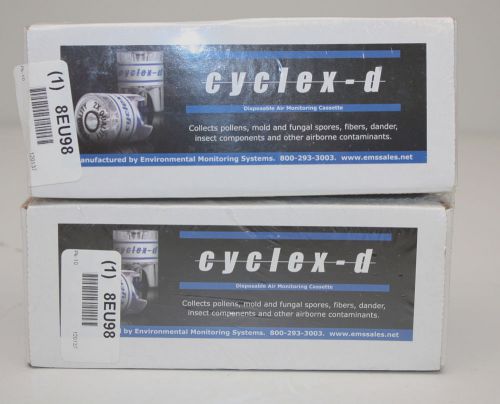 X2 boxes sealed ems cyclex-d 120137 disposable air monitoring cassettes allergen for sale