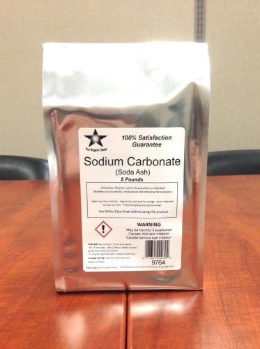 Soda Ash (Sodium Carbonate) 100 Grade 5 Lb Pack w/ FREE SHIPPING!!