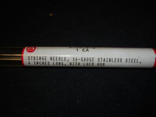 Sigma aldrich 20ga stainless steel 12in syringe needle w/ luer hub, z10113-2 for sale