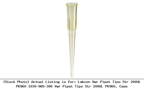 Labcon vwr pipet tips str 200ul pk960 1030-965-306 vwr pipet tips str 200ul for sale