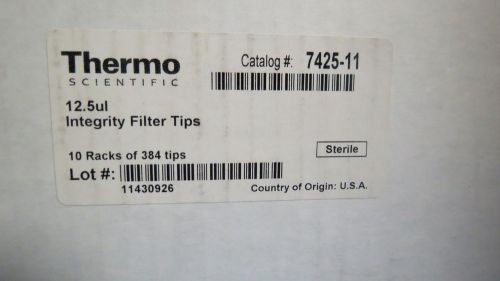 Thermo Matrix Integrity Filter Tips 12.5µL 10 Racks/384 Pipet Tips # 7425-11