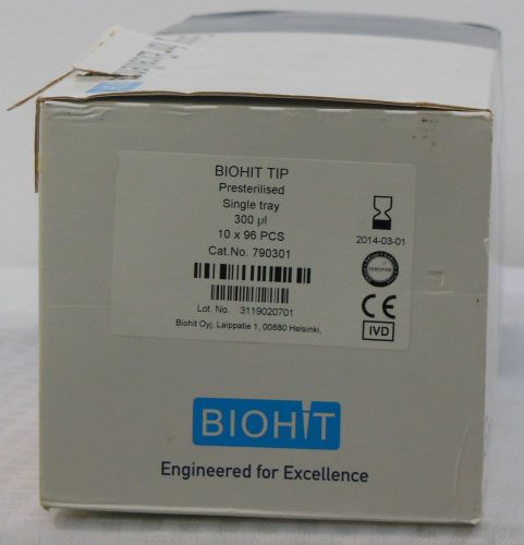 Biohit 790301 0.5-300µl optifit tips non-filtered sterile single tray 960 tips for sale