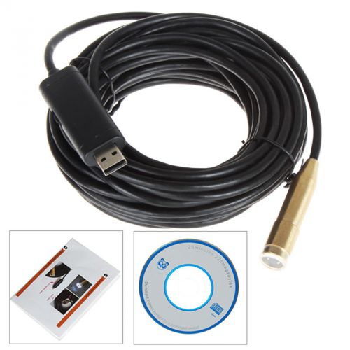 10m waterproof usb borescope endoscope 4 led inspection tube snake sewer camera for sale