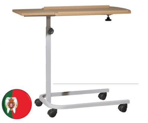 New medical hospital dining overbed rolling table stainless steel angelus for sale