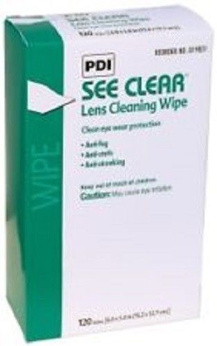 120 Single Packets of Eye Glass Wipes Computer Lens Cleaner 1 Box