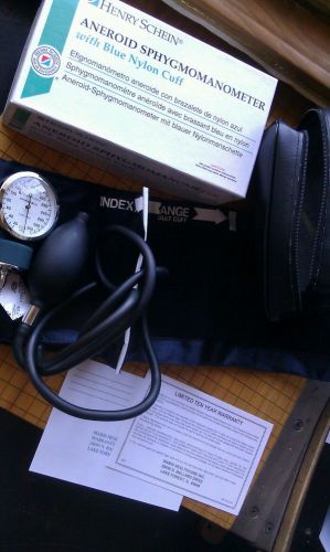 Aneroid sphygmomanometer w/blue nylon cuff henry schein products new in box for sale