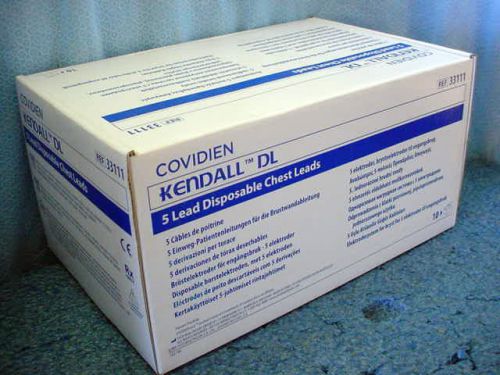 (10) Covidien Kendall DL 5 Lead Disposable Chest Leads 33111 ~ One Box of Ten