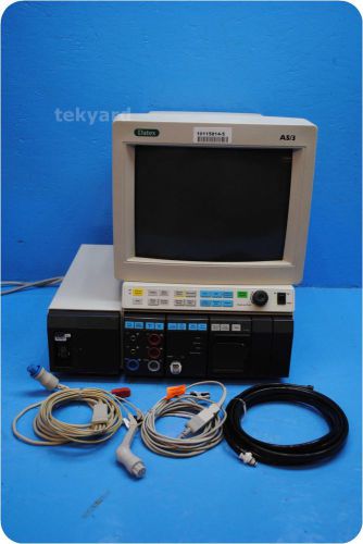 DATEX-ENGSTROM AS/3 ANESTHESIA MONITOR WITH ECG/RESP, NIBP AND M-REC MODULES @