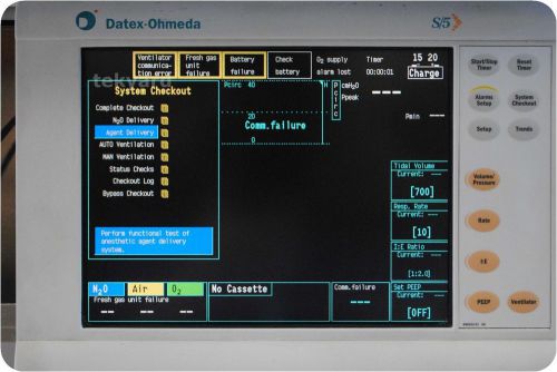 Ge datex-ohmeda s/5 d-lccadu..01 anesthesia flat-screen monitor * for sale