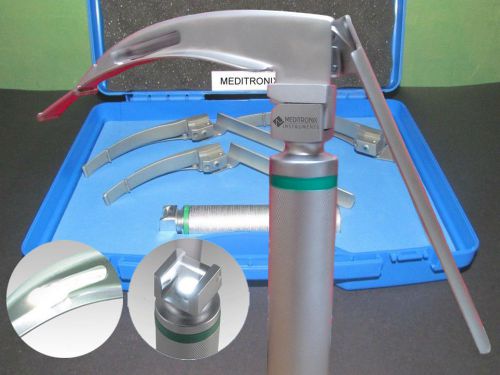 Mccoy flexi-tip  fo acrylic led laryngoscope set- blade # 2,3,4, medium handle for sale